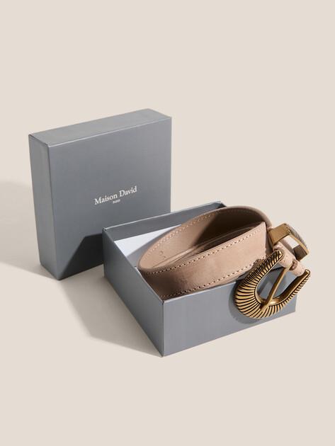 MAISON DAVID IRIS Belt (genuine nubuck)