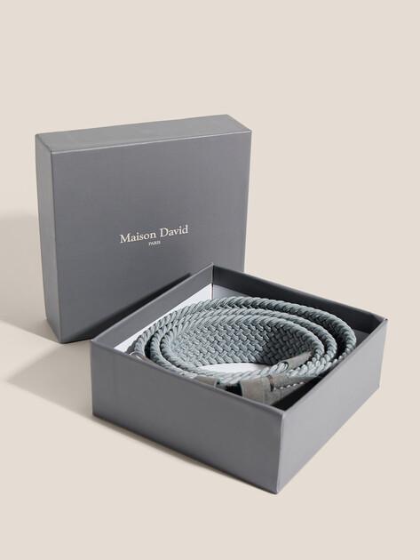 MAISON DAVID Belt (textile/genuine nubuck)