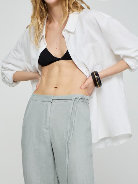 MAISON DAVID Wide-leg trousers (linen)