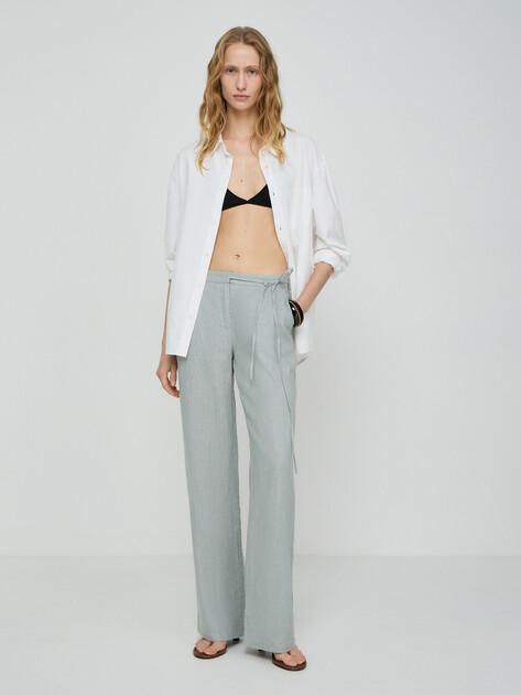 MAISON DAVID Wide-leg trousers (linen)
