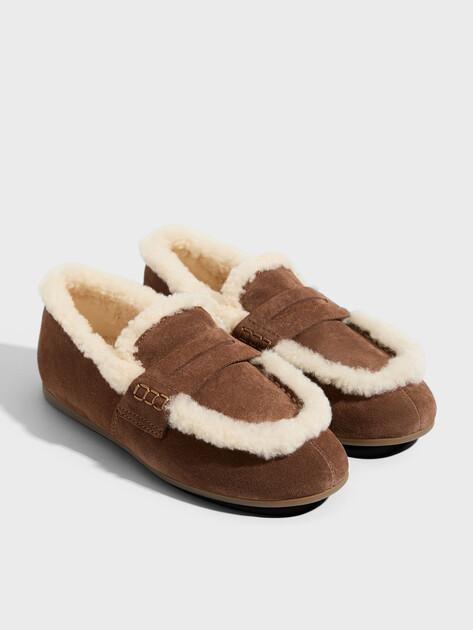 TENDANCE Loafers (natural suede/natural fur)