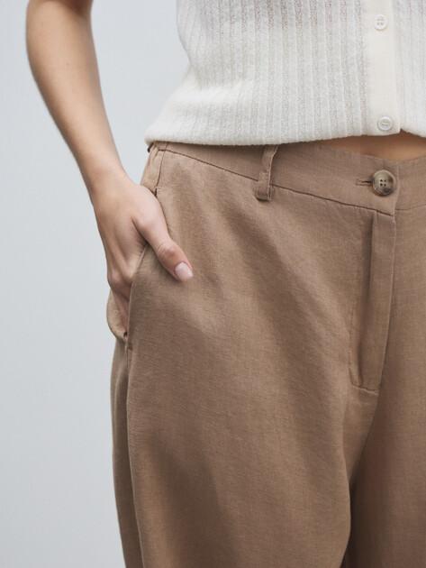 MAISON DAVID Wide-leg trousers (linen)
