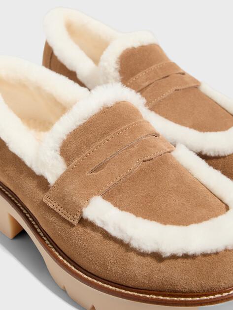 TENDANCE Loafers (natural suede/natural fur)