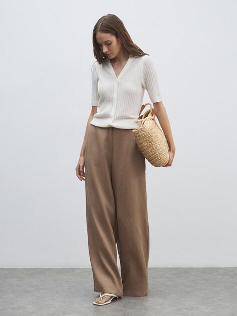 MAISON DAVID Wide-leg trousers (linen)