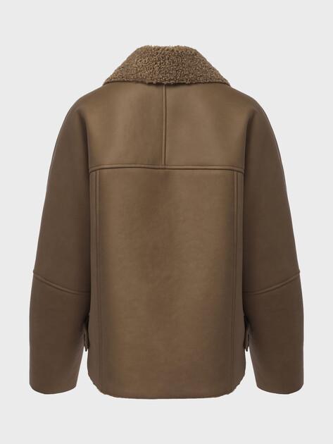 MAISON DAVID Sheepskin coat (eco-leather doubleface)