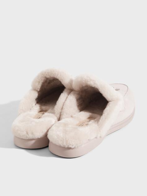 TENDANCE Mules (natural suede/natural fur)