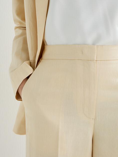 MAISON DAVID Wide-leg trousers (linen/silk)