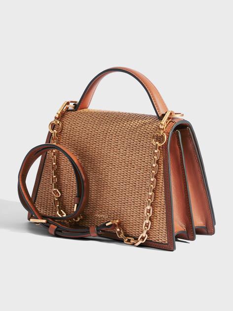 KARL LAGERFELD k/signature 2.0 md cb raffia bag (genuine leather/polypropylene)