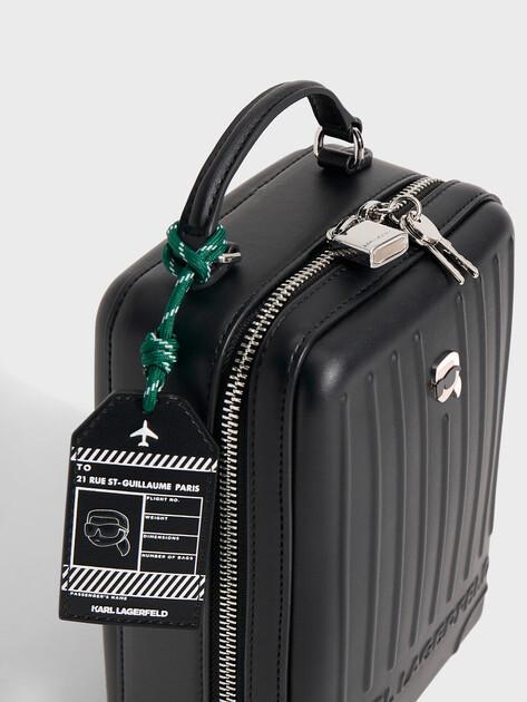 KARL LAGERFELD Ikon Suitcase Crossbody Bag (faux leather)