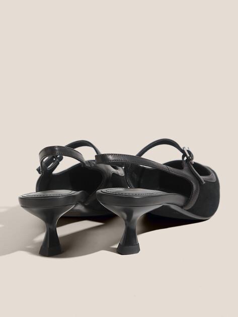 TENDANCE Slingback Shoes (Genuine Suede/Genuine Leather)