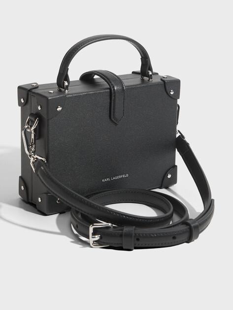 KARL LAGERFELD k/autograph padlock sm trunk bag (genuine leather)