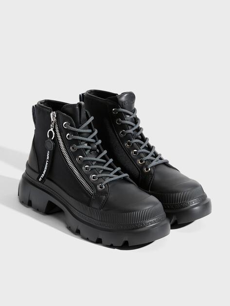 KARL LAGERFELD Trekka Max Zip Lo Boot (genuine leather/textile)
