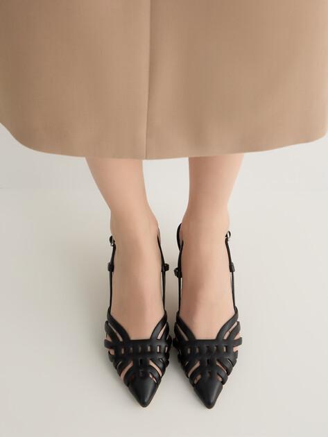 TENDANCE Slingback Shoes SST-260 (Genuine Leather)