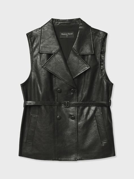 MAISON DAVID Vest (faux leather)