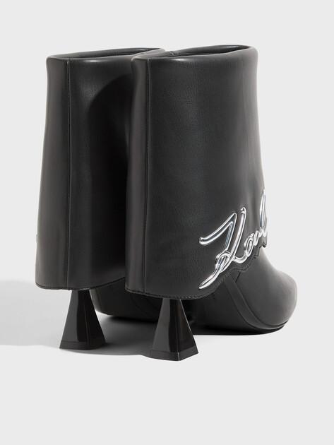 KARL LAGERFELD DEBUT II Fold Down Midi Boot (genuine leather/faux leather)
