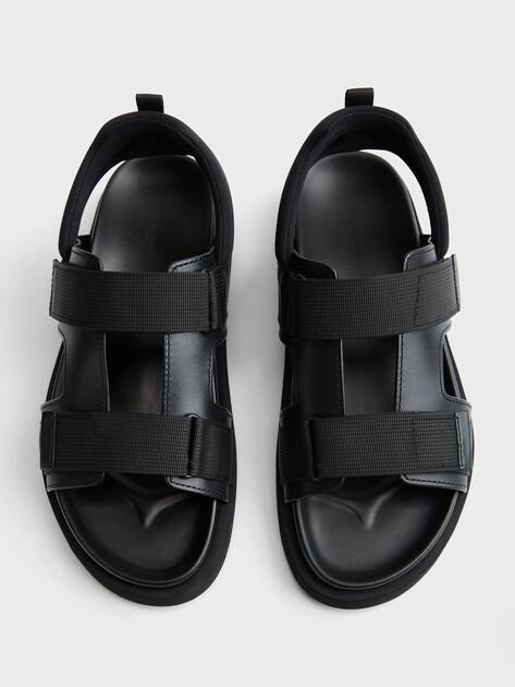 TENDANCE Sandals (genuine leather/textile)