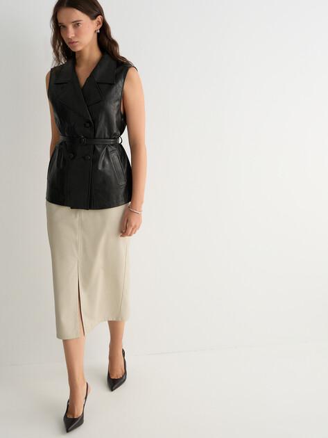 MAISON DAVID Vest (faux leather)
