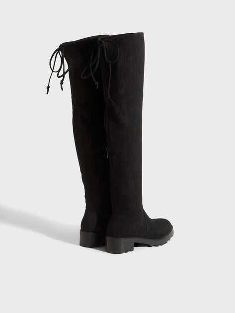 TENDANCE Over-the-knee boots (textile/natural suede)