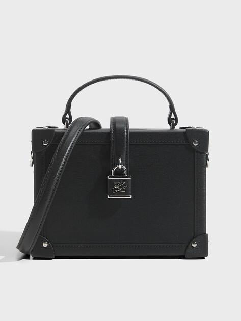 KARL LAGERFELD k/autograph padlock sm trunk bag (genuine leather)