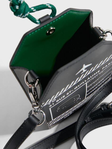 KARL LAGERFELD ikon Luggage Tag Crossbody Smartphone Bag (faux leather)