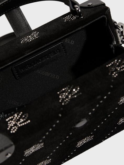KARL LAGERFELD k/autograph padlock s trunk rh bag (genuine suede)