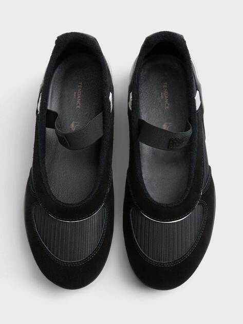 TENDANCE Mary Jane ballet flats (natural suede/textile)