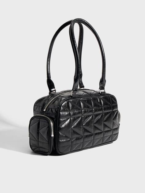 KARL LAGERFELD k/kuilt pockets md bowling bag (genuine leather/polyamide)