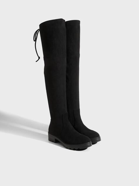 TENDANCE Over-the-knee boots (textile/natural suede)