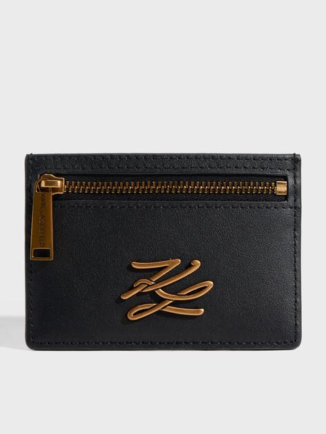KARL LAGERFELD k/autograph zipped cardholder (genuine leather)