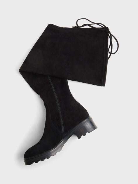 TENDANCE Over-the-knee boots (textile/natural suede)