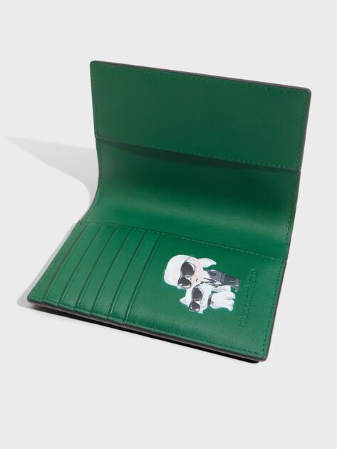 Karl Lagerfeld ikon Smooth Passport Case (polyester/faux leather)
