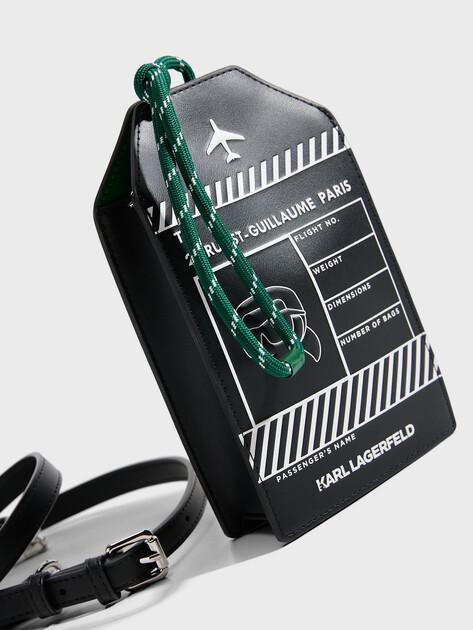 KARL LAGERFELD ikon Luggage Tag Crossbody Smartphone Bag (faux leather)