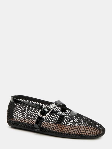 TENDANCE Mary Jane ballet flats (textile/genuine leather)