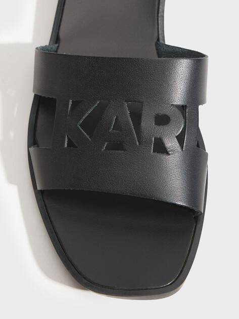 KARL LAGERFELD SKOOT II Karl Kut-Out Slides (genuine leather)