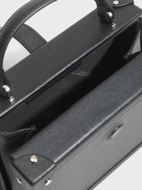 KARL LAGERFELD k/autograph padlock sm trunk bag (genuine leather)