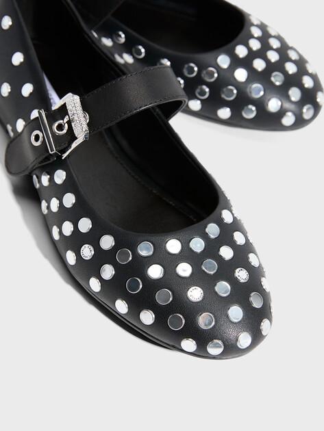 KARL LAGERFELD Mary Jane Ballet Flats KARO Studded Pump (faux leather/genuine leather)
