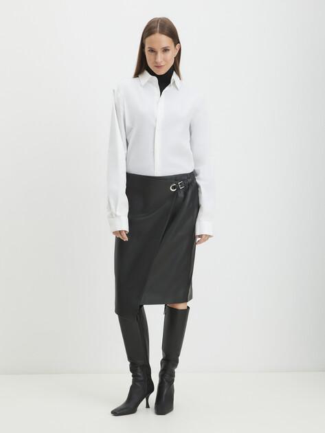 KARL LAGERFELD Midi faux leather skirt (faux leather/polyester)