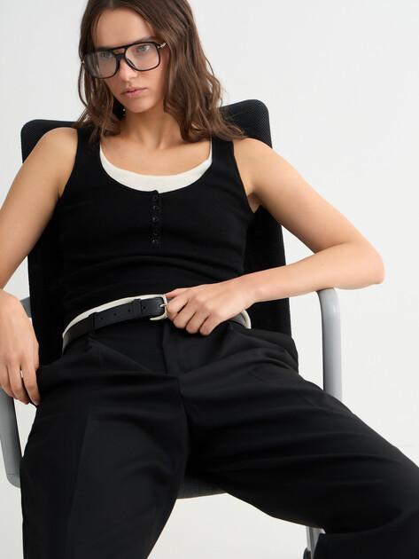 MAISON DAVID Top (polyester/natural wool)
