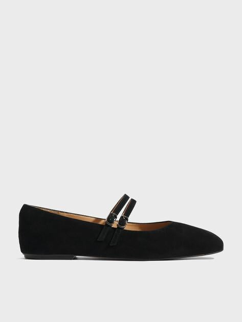TENDANCE Mary Jane ballet flats (natural suede)