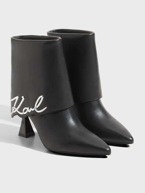 KARL LAGERFELD DEBUT II Fold Down Midi Boot (genuine leather/faux leather)