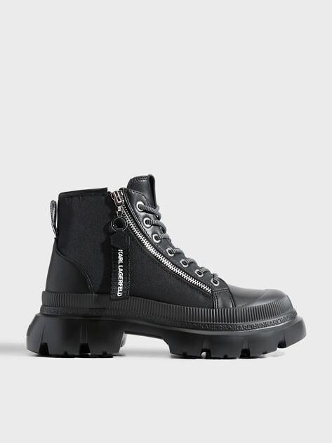 KARL LAGERFELD Trekka Max Zip Lo Boot (genuine leather/textile)