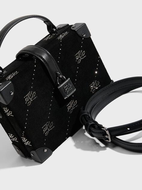 KARL LAGERFELD k/autograph padlock s trunk rh bag (genuine suede)