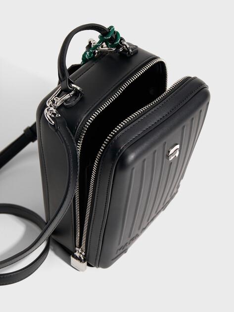 KARL LAGERFELD Ikon Suitcase Crossbody Bag (faux leather)