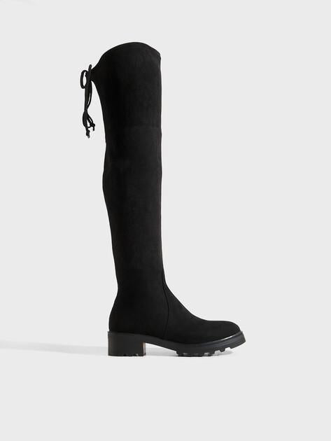 TENDANCE Over-the-knee boots (textile/natural suede)