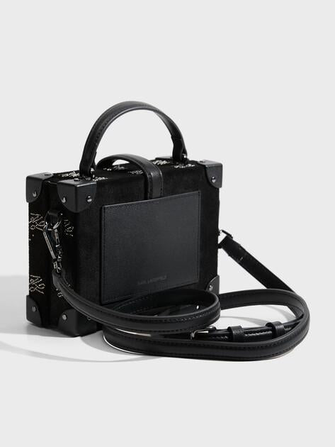 KARL LAGERFELD k/autograph padlock s trunk rh bag (genuine suede)