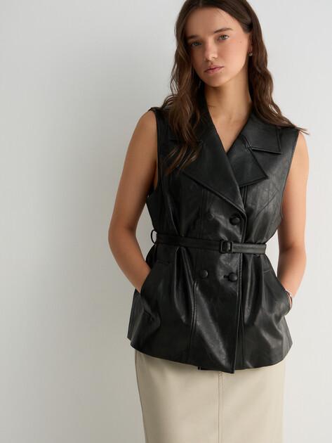 MAISON DAVID Vest (faux leather)