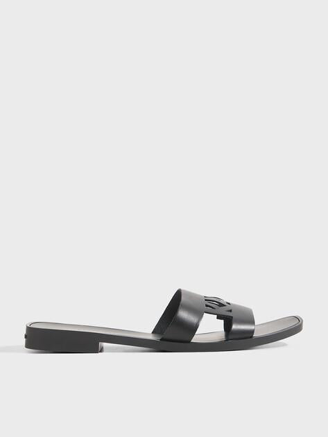 KARL LAGERFELD SKOOT II Karl Kut-Out Slides (genuine leather)