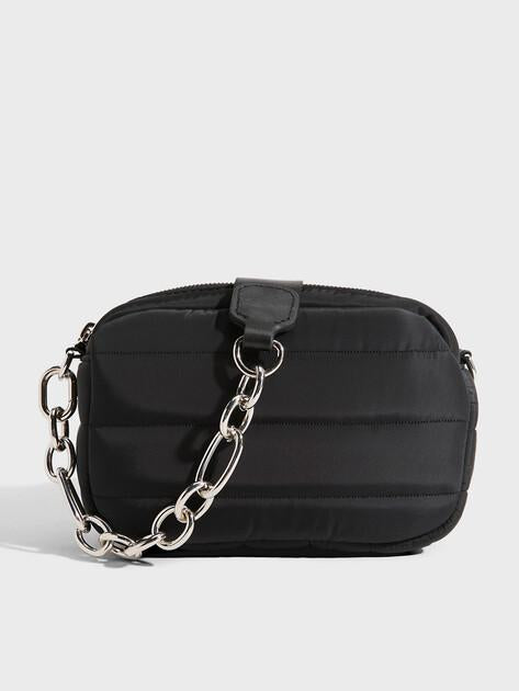 TENDANCE Crossbody Shoulder Bag (Textile/Genuine Leather)