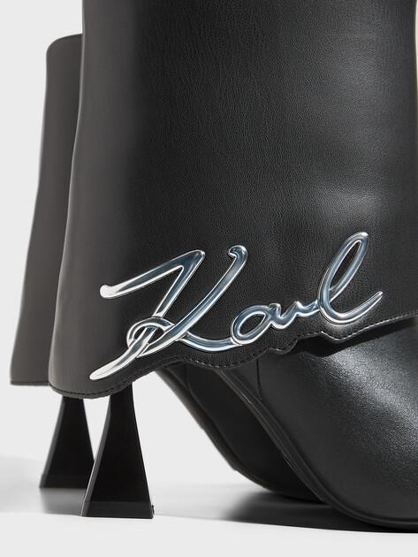 KARL LAGERFELD DEBUT II Fold Down Midi Boot (genuine leather/faux leather)