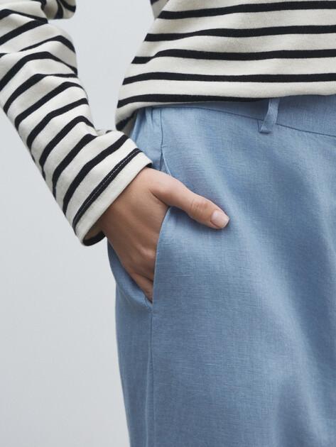 MAISON DAVID Wide-leg trousers (linen)